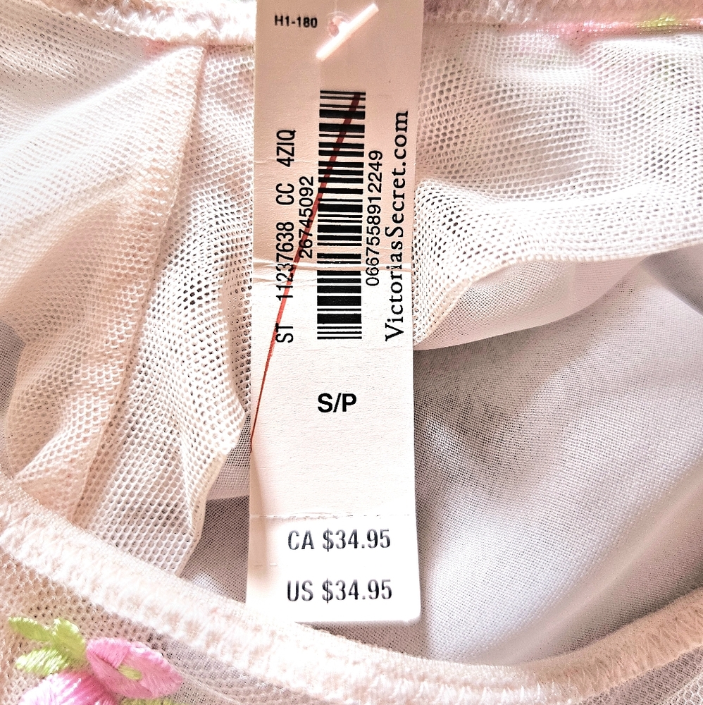 Victoria Secret Very Sexy Rosebud Embroidery Unlined Corset Babydoll Set - Picture 5 of 11
